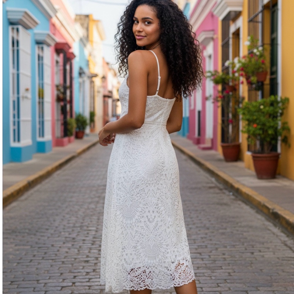 Guess Ivory Lace Dress